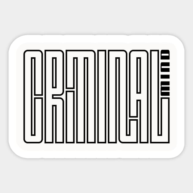 Criminal mind Sticker by CHARMTEES